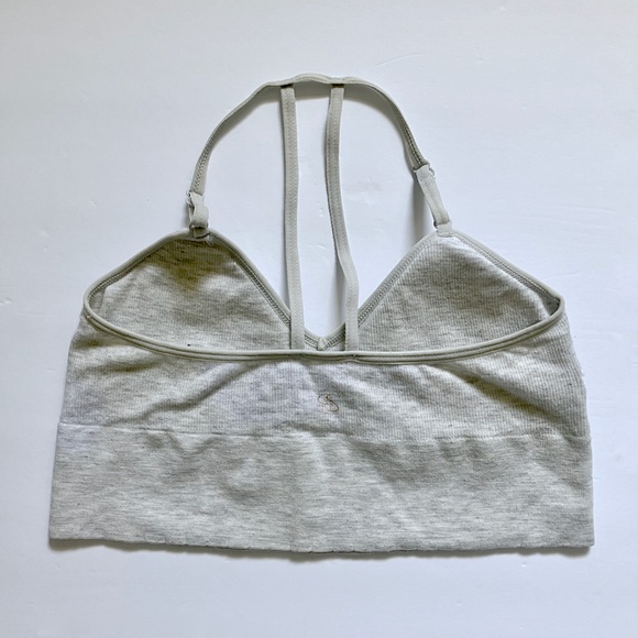 Jessica Simpson sports bra w/ removable padding heather gray size XS (32A-34B) - Picture 2 of 4